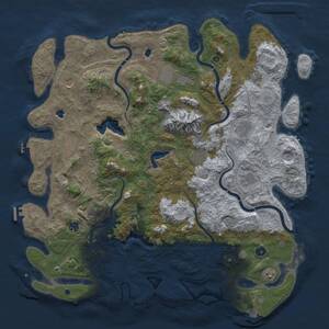 Thumbnail Rust Map: Procedural Map, Size: 5000, Seed: 28281351, 17 Monuments