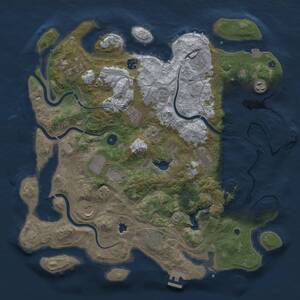 Thumbnail Rust Map: Procedural Map, Size: 4250, Seed: 939043757, 16 Monuments
