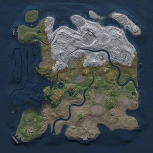 Thumbnail Rust Map: Procedural Map, Size: 3800, Seed: 698666450, 15 Monuments
