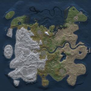 Thumbnail Rust Map: Procedural Map, Size: 4000, Seed: 8656789, 16 Monuments