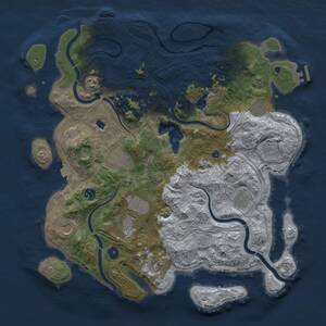 Thumbnail Rust Map: Procedural Map, Size: 4250, Seed: 2342452, 17 Monuments