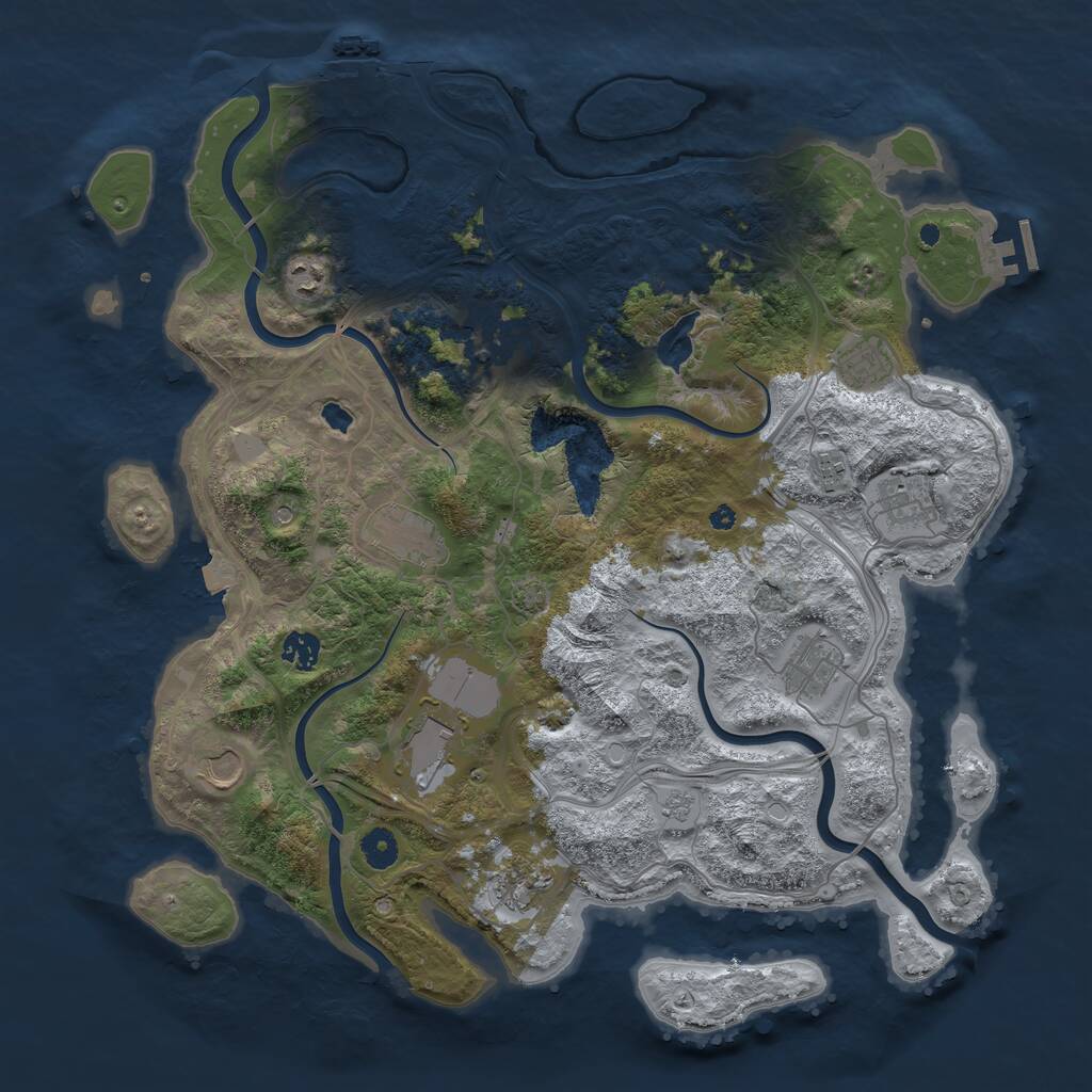 Rust Map: Procedural Map, Size: 4250, Seed: 2342452, 17 Monuments