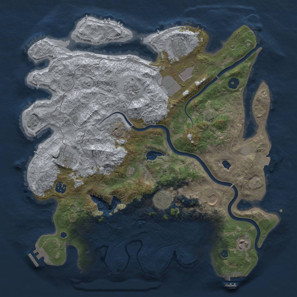 Rust Map: Procedural Map, Size: 4000, Seed: 362571718, 15 Monuments