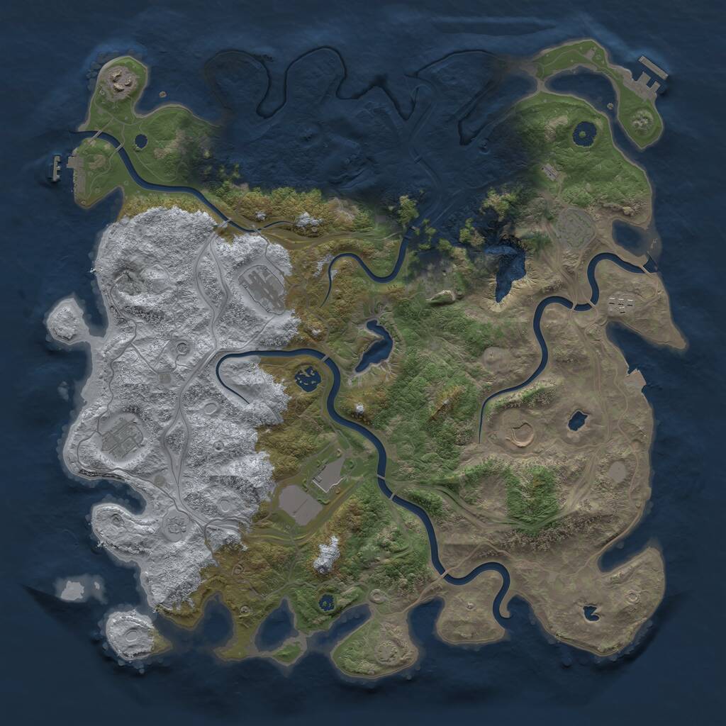 Rust Map: Procedural Map, Size: 4500, Seed: 1589318625, 15 Monuments