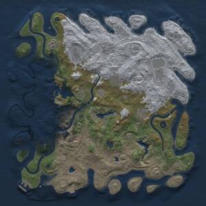 Thumbnail Rust Map: Procedural Map, Size: 4500, Seed: 354541200, 16 Monuments
