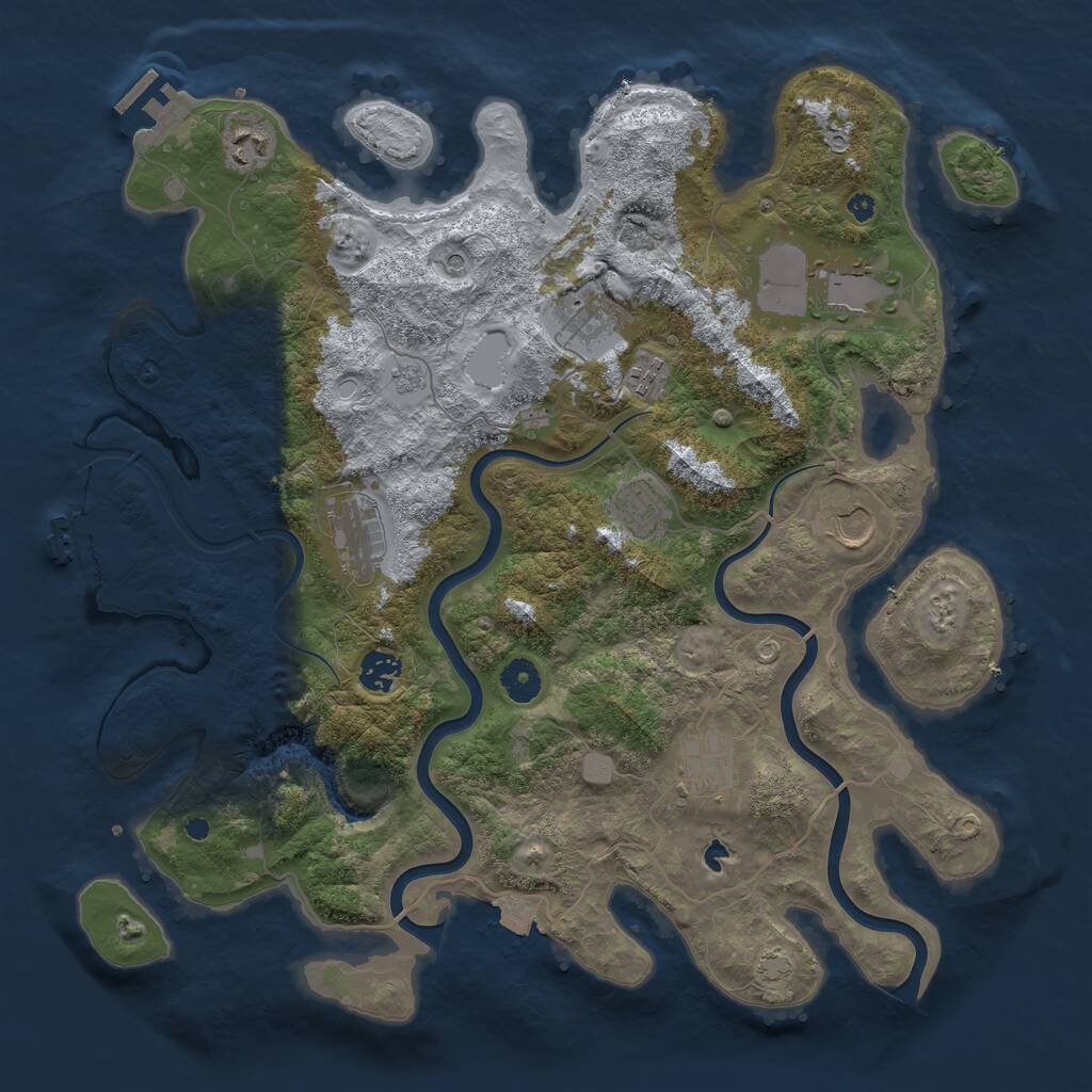 Rust Map: Procedural Map, Size: 4000, Seed: 1904694598, 15 Monuments