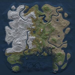 Thumbnail Rust Map: Procedural Map, Size: 4500, Seed: 2131832610, 17 Monuments