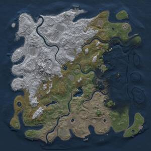 Thumbnail Rust Map: Procedural Map, Size: 5000, Seed: 1941635031, 17 Monuments
