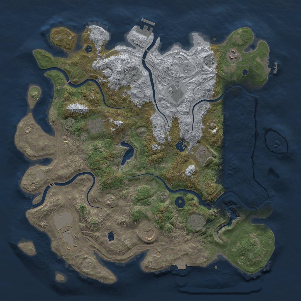 Rust Map: Procedural Map, Size: 4250, Seed: 2042026, 15 Monuments