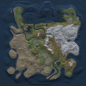 Thumbnail Rust Map: Procedural Map, Size: 3500, Seed: 556212399, 14 Monuments