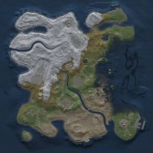 Thumbnail Rust Map: Procedural Map, Size: 3500, Seed: 162862902, 15 Monuments