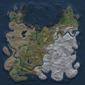 Thumbnail Rust Map: Procedural Map, Size: 4800, Seed: 172312780, 17 Monuments