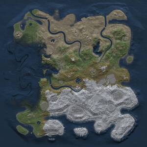 Thumbnail Rust Map: Procedural Map, Size: 4000, Seed: 1721912849, 15 Monuments