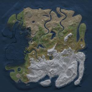 Thumbnail Rust Map: Procedural Map, Size: 4250, Seed: 1533659826, 15 Monuments