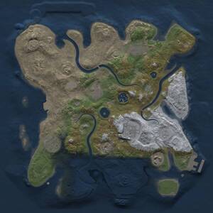 Thumbnail Rust Map: Procedural Map, Size: 3250, Seed: 505994943, 14 Monuments