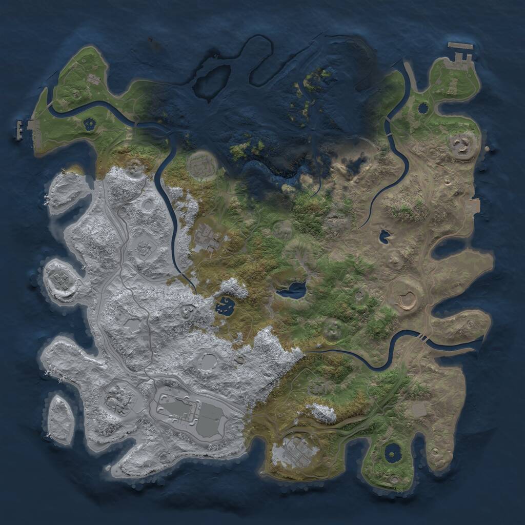 Rust Map: Procedural Map, Size: 4250, Seed: 1772479487, 16 Monuments