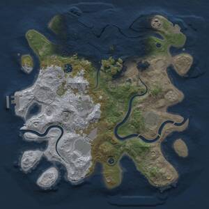 Thumbnail Rust Map: Procedural Map, Size: 3500, Seed: 91543, 13 Monuments