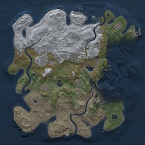 Thumbnail Rust Map: Procedural Map, Size: 4200, Seed: 925424572, 15 Monuments