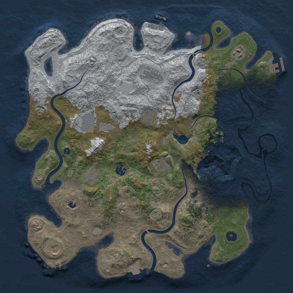 Rust Map: Procedural Map, Size: 4200, Seed: 925424572, 15 Monuments