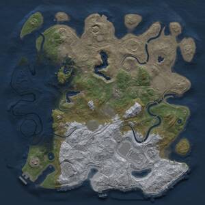 Thumbnail Rust Map: Procedural Map, Size: 4250, Seed: 1808686500, 17 Monuments