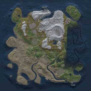 Thumbnail Rust Map: Procedural Map, Size: 3500, Seed: 1475379922, 15 Monuments