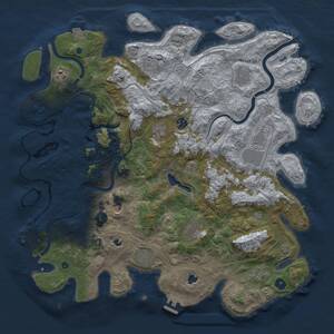 Thumbnail Rust Map: Procedural Map, Size: 4500, Seed: 5563587, 17 Monuments