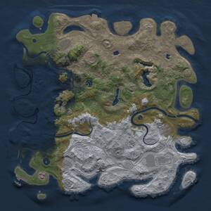 Thumbnail Rust Map: Procedural Map, Size: 4500, Seed: 79119669, 15 Monuments