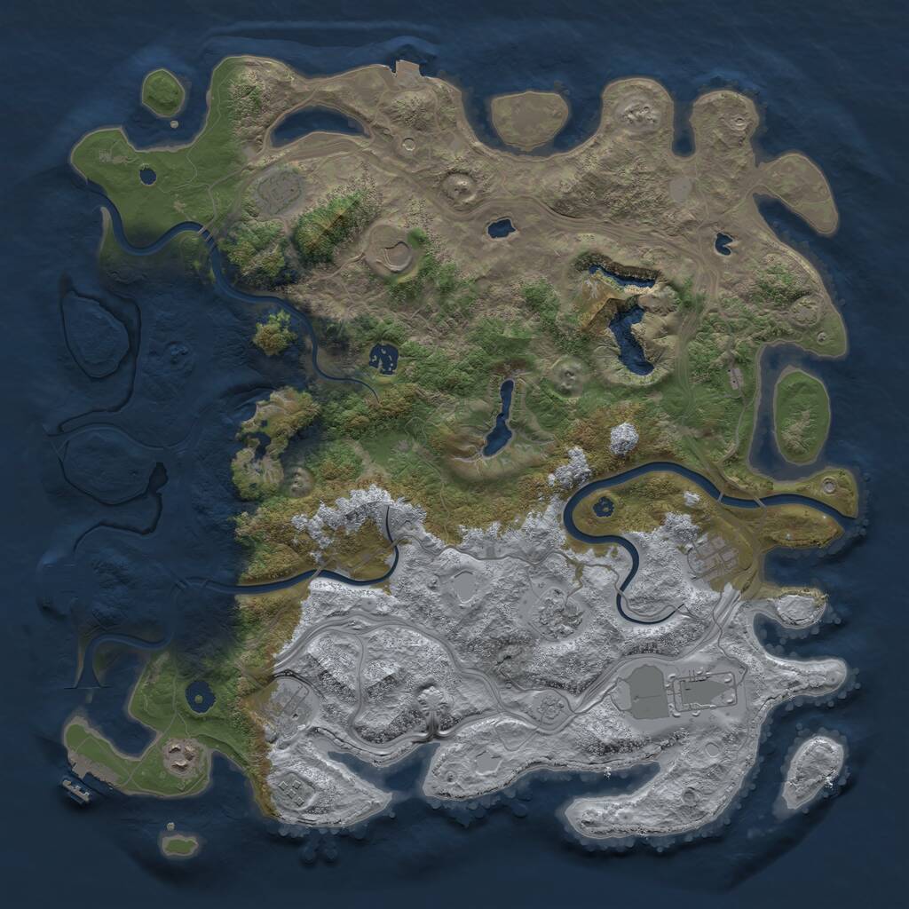 Rust Map: Procedural Map, Size: 4500, Seed: 79119669, 15 Monuments
