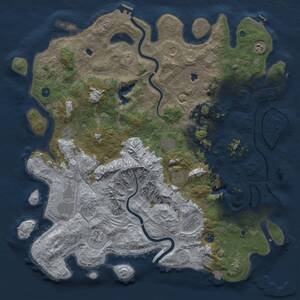 Thumbnail Rust Map: Procedural Map, Size: 5000, Seed: 875131708, 17 Monuments