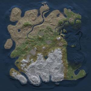 Thumbnail Rust Map: Procedural Map, Size: 4000, Seed: 61611198, 17 Monuments