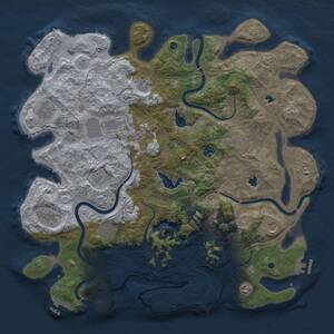 Thumbnail Rust Map: Procedural Map, Size: 4500, Seed: 791196885, 17 Monuments