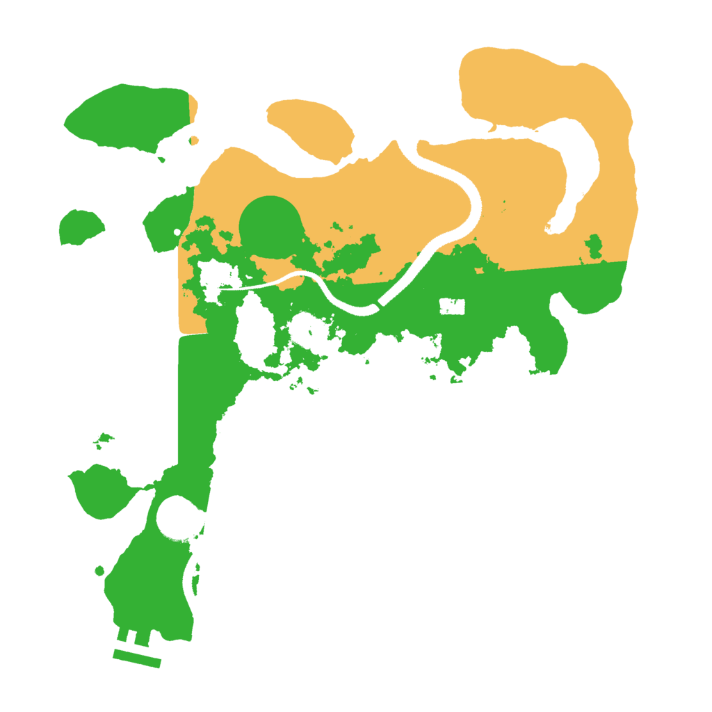 Biome Rust Map: Procedural Map, Size: 3000, Seed: 52606