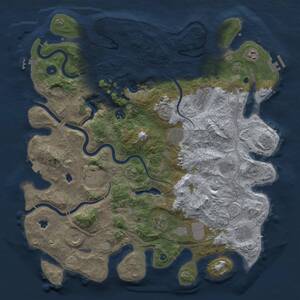 Thumbnail Rust Map: Procedural Map, Size: 4500, Seed: 463538813, 17 Monuments
