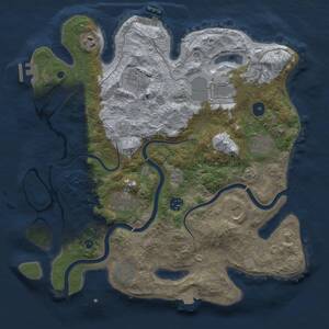 Thumbnail Rust Map: Procedural Map, Size: 3700, Seed: 2138250005, 16 Monuments