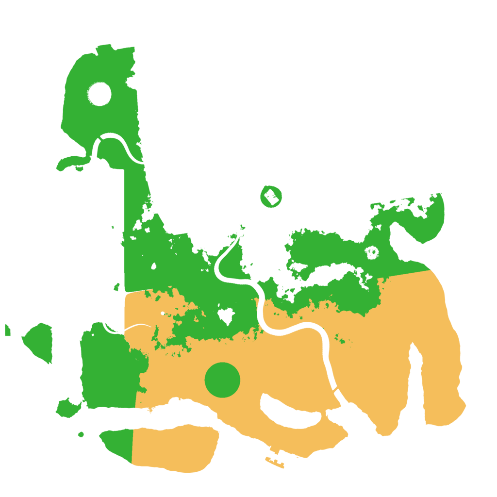 Biome Rust Map: Procedural Map, Size: 3700, Seed: 529692582