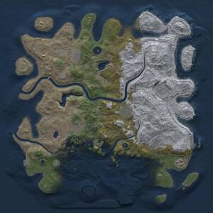 Thumbnail Rust Map: Procedural Map, Size: 4000, Seed: 43695708, 15 Monuments