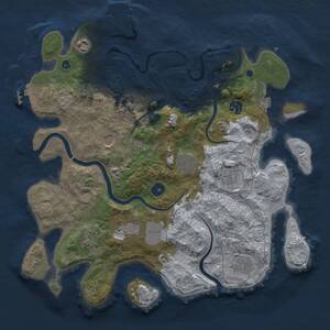 Thumbnail Rust Map: Procedural Map, Size: 3750, Seed: 896826641, 15 Monuments