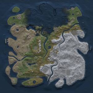 Thumbnail Rust Map: Procedural Map, Size: 4500, Seed: 2146974359, 16 Monuments