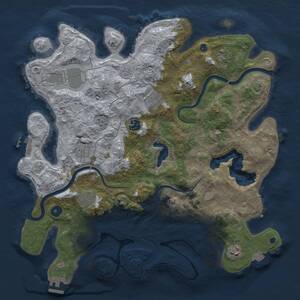 Thumbnail Rust Map: Procedural Map, Size: 4000, Seed: 847809501, 14 Monuments
