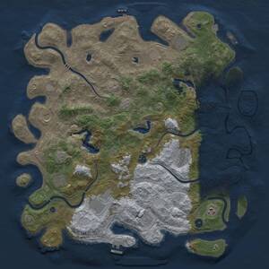 Thumbnail Rust Map: Procedural Map, Size: 4800, Seed: 331552232, 17 Monuments