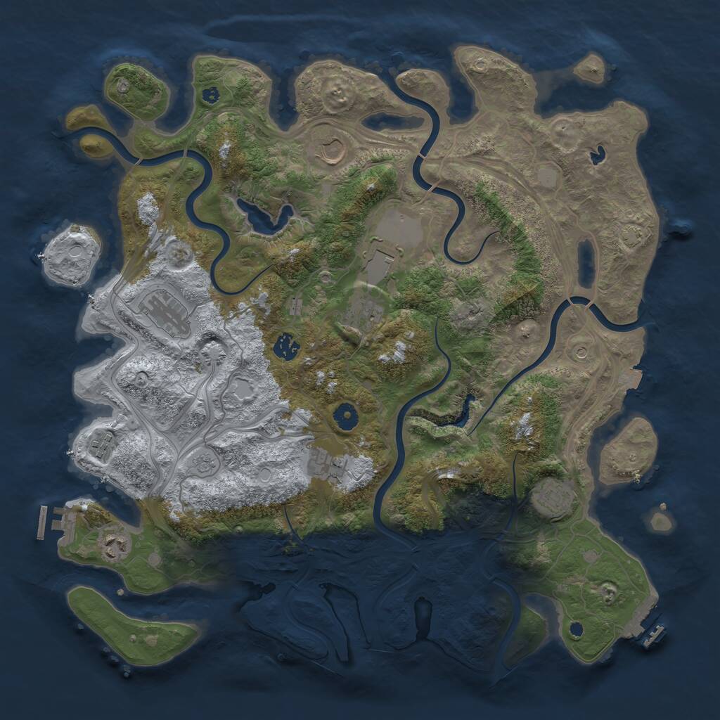 Rust Map: Procedural Map, Size: 4250, Seed: 631107607, 15 Monuments