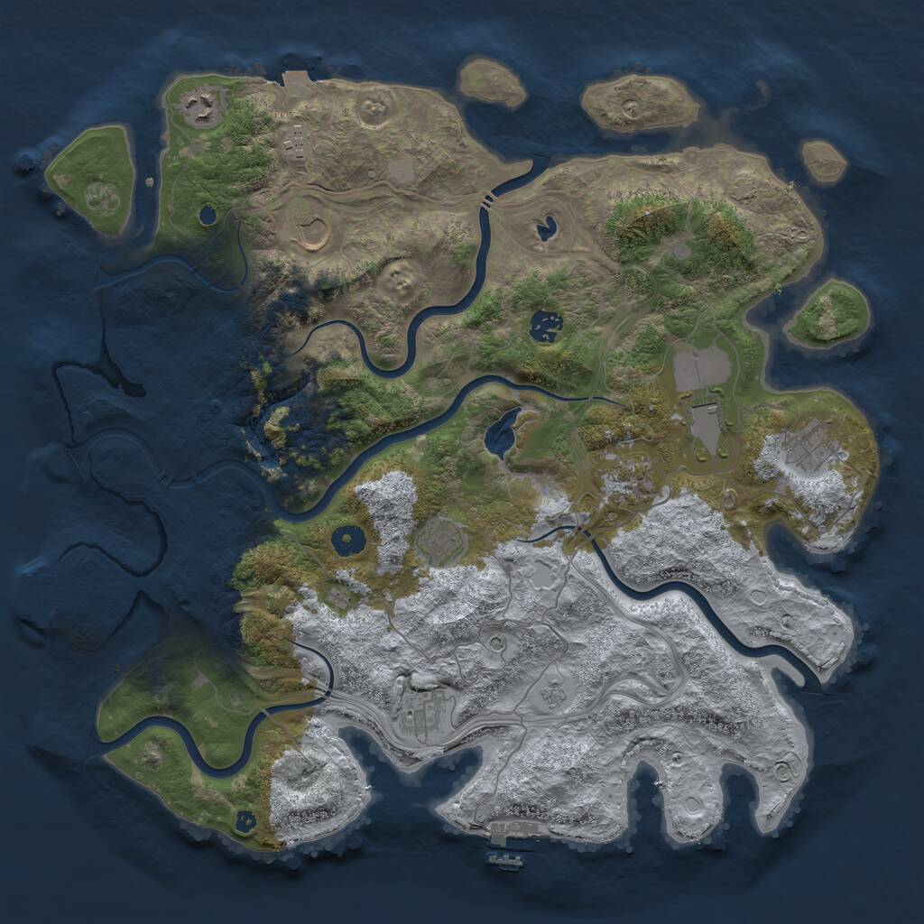 Rust Map: Procedural Map, Size: 4250, Seed: 1775569430, 15 Monuments