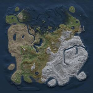 Thumbnail Rust Map: Procedural Map, Size: 4000, Seed: 860064094, 14 Monuments