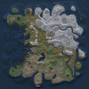 Thumbnail Rust Map: Procedural Map, Size: 4000, Seed: 1701512042, 15 Monuments