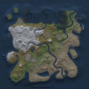 Thumbnail Rust Map: Procedural Map, Size: 3500, Seed: 1192169677, 13 Monuments