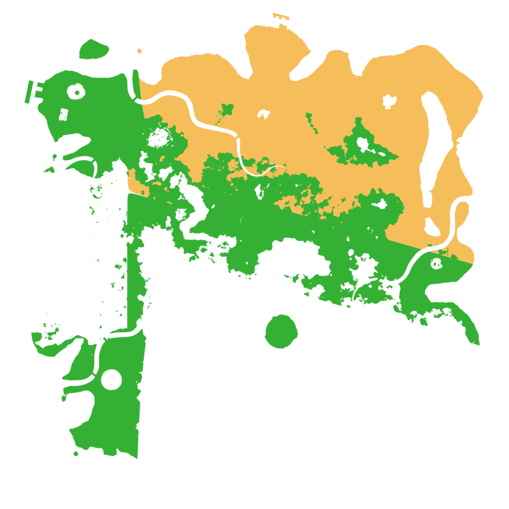 Biome Rust Map: Procedural Map, Size: 4500, Seed: 124545