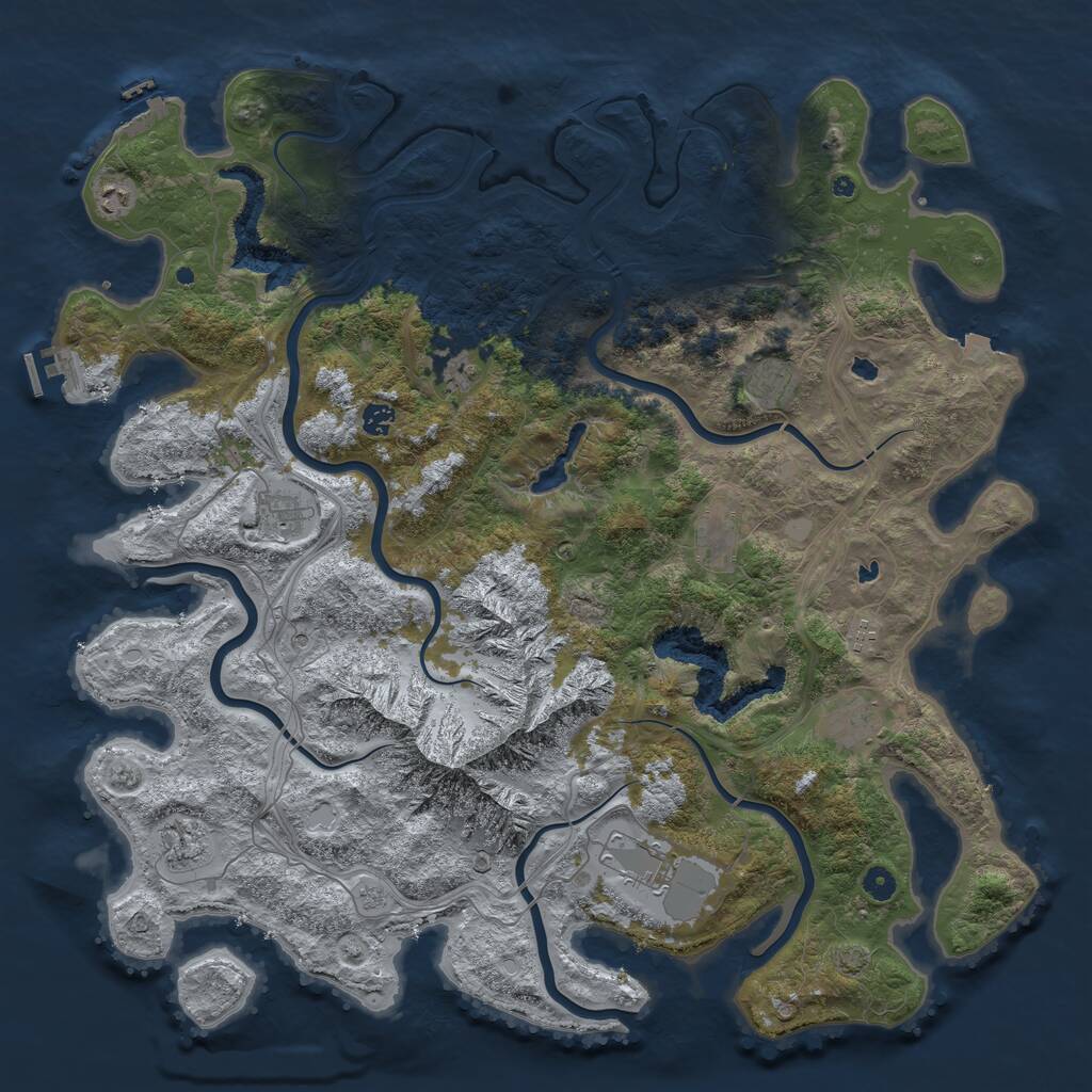 Rust Map: Procedural Map, Size: 5000, Seed: 269852757, 16 Monuments