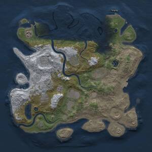 Thumbnail Rust Map: Procedural Map, Size: 3650, Seed: 73442954, 15 Monuments