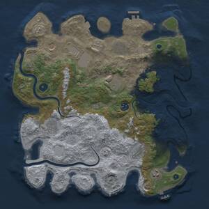 Thumbnail Rust Map: Procedural Map, Size: 3750, Seed: 1535295140, 15 Monuments