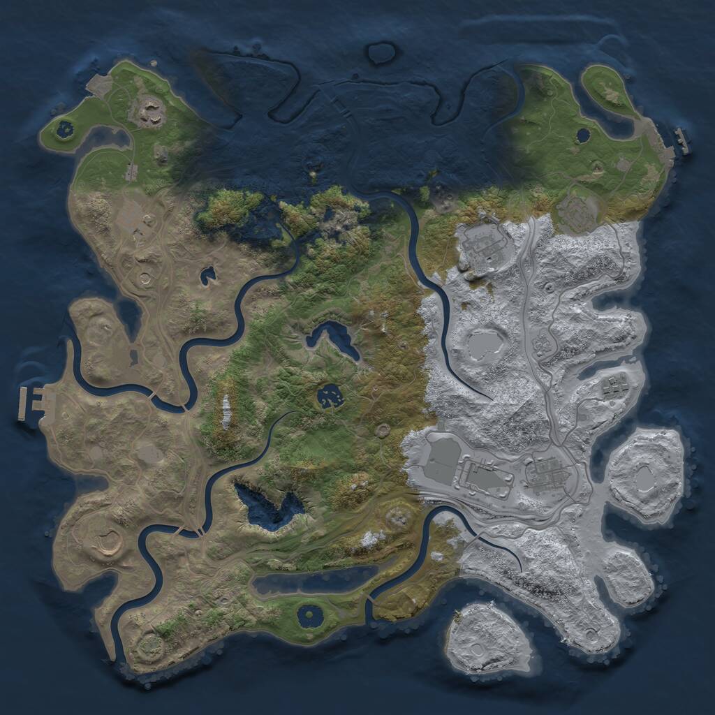 Rust Map: Procedural Map, Size: 4250, Seed: 2046058918, 15 Monuments